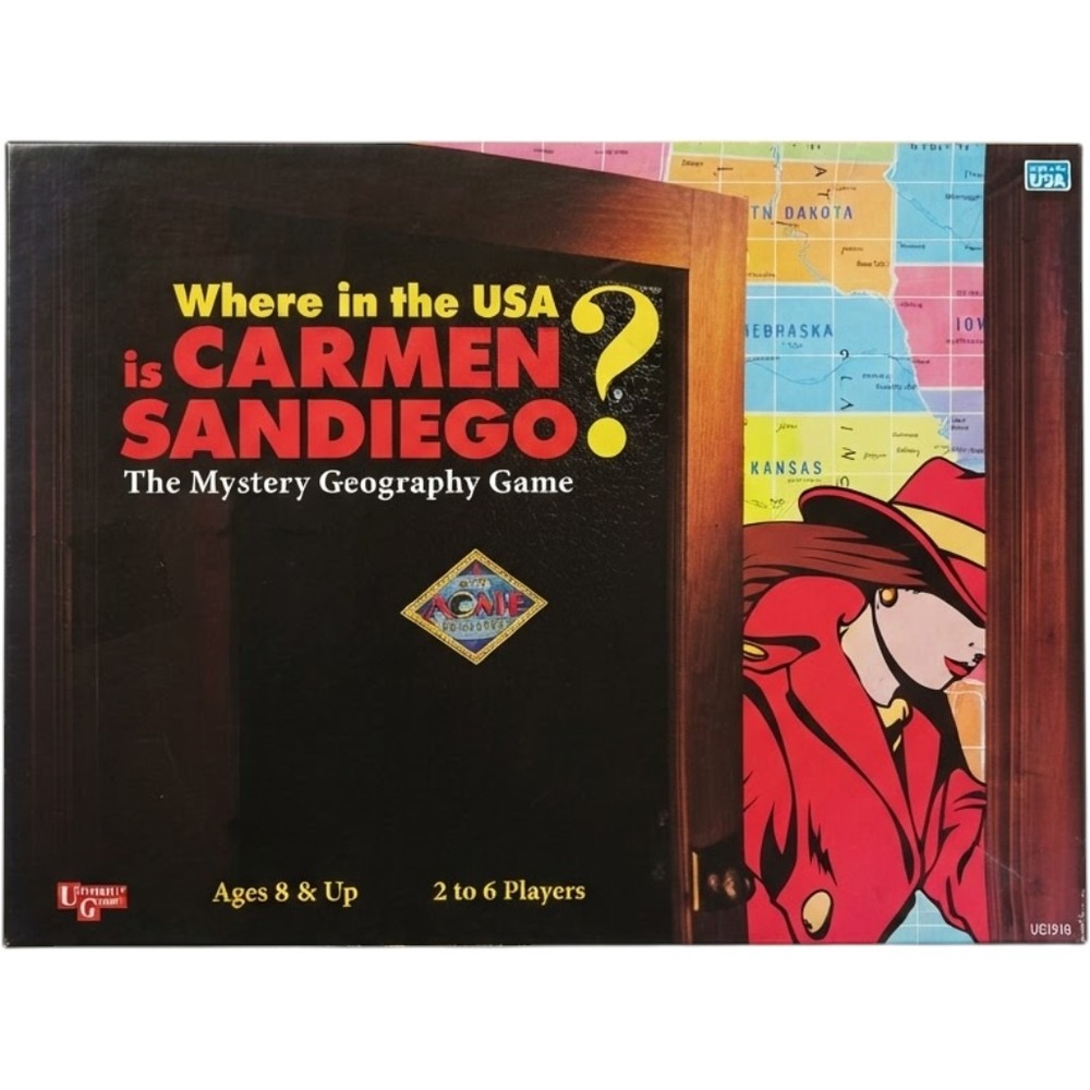 Vintage 1993 Where in the USA is Carmen Sandiego Board Game University Games